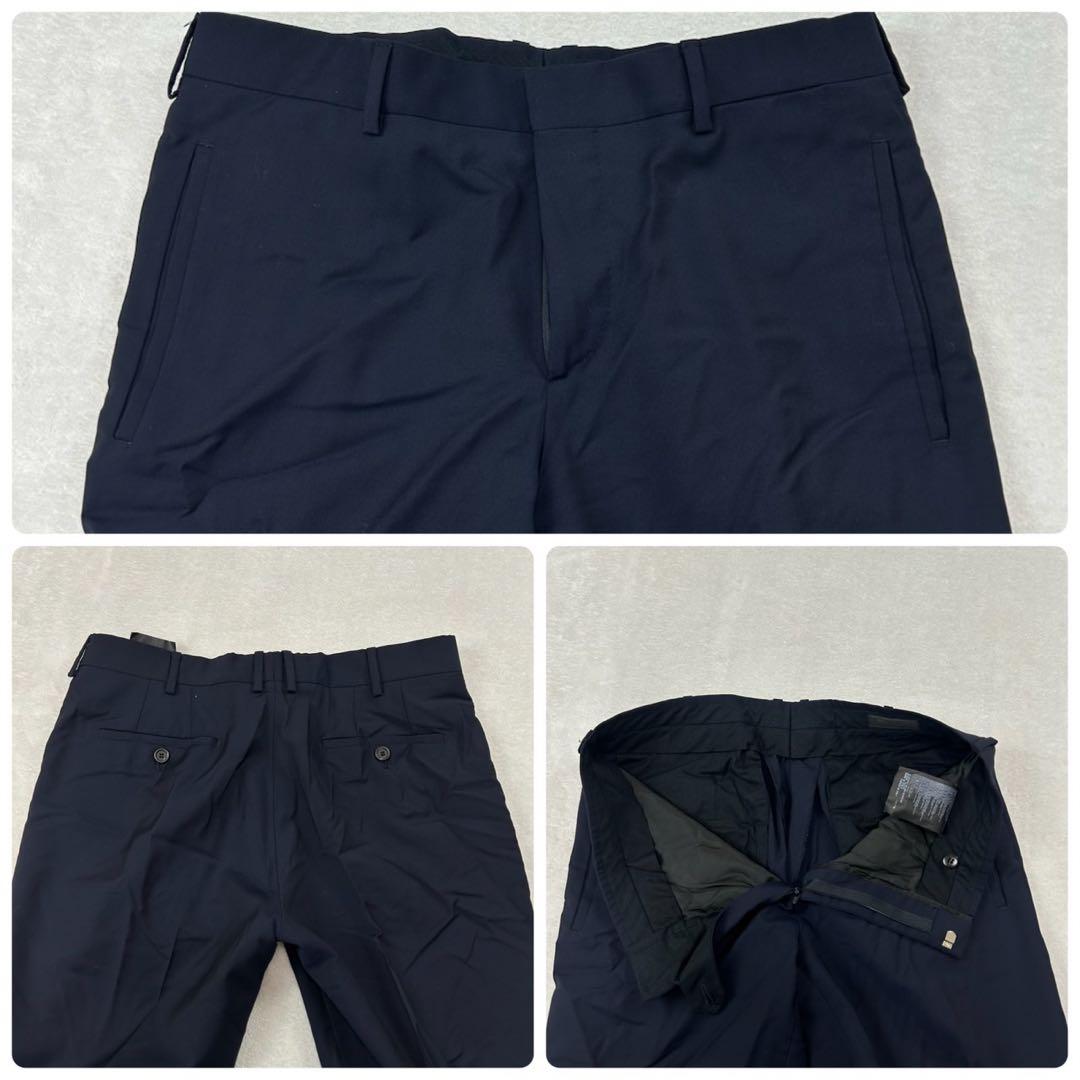 J470 L 48 プラダ シングル モヘア混 ネイビー スーツ 上下 メンズ