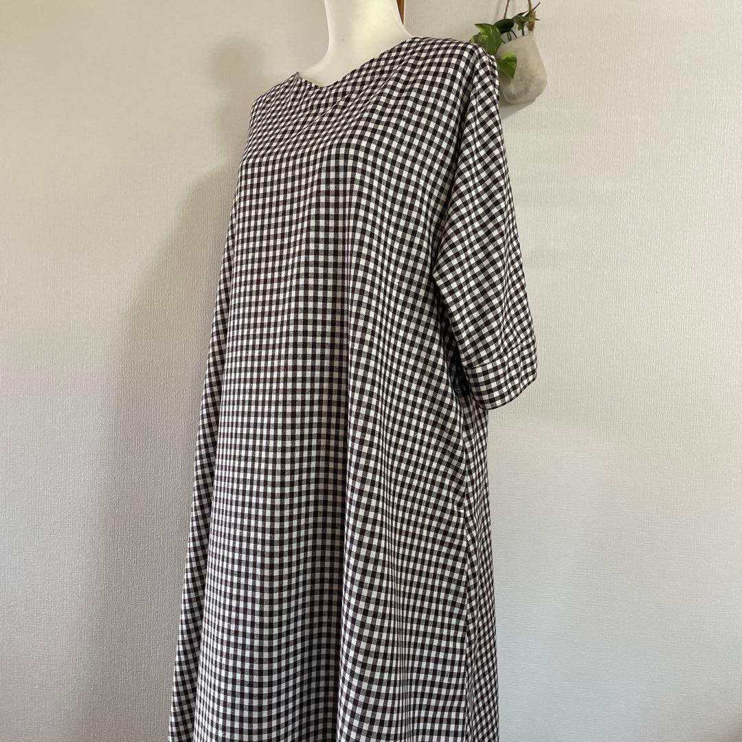 ＆LOVE様　ギンガムチェック　エプロン　ワンピース