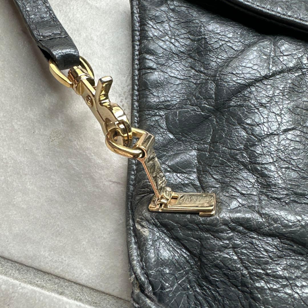 BALENCIAGA 2way クラッチバッグ　グレー