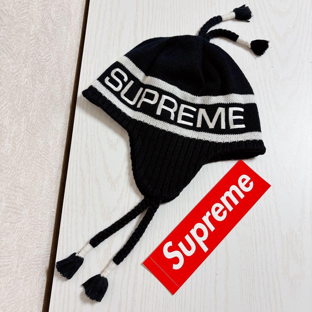 Supreme Earflap Beanie イヤーフラップ　ネイビー　紺