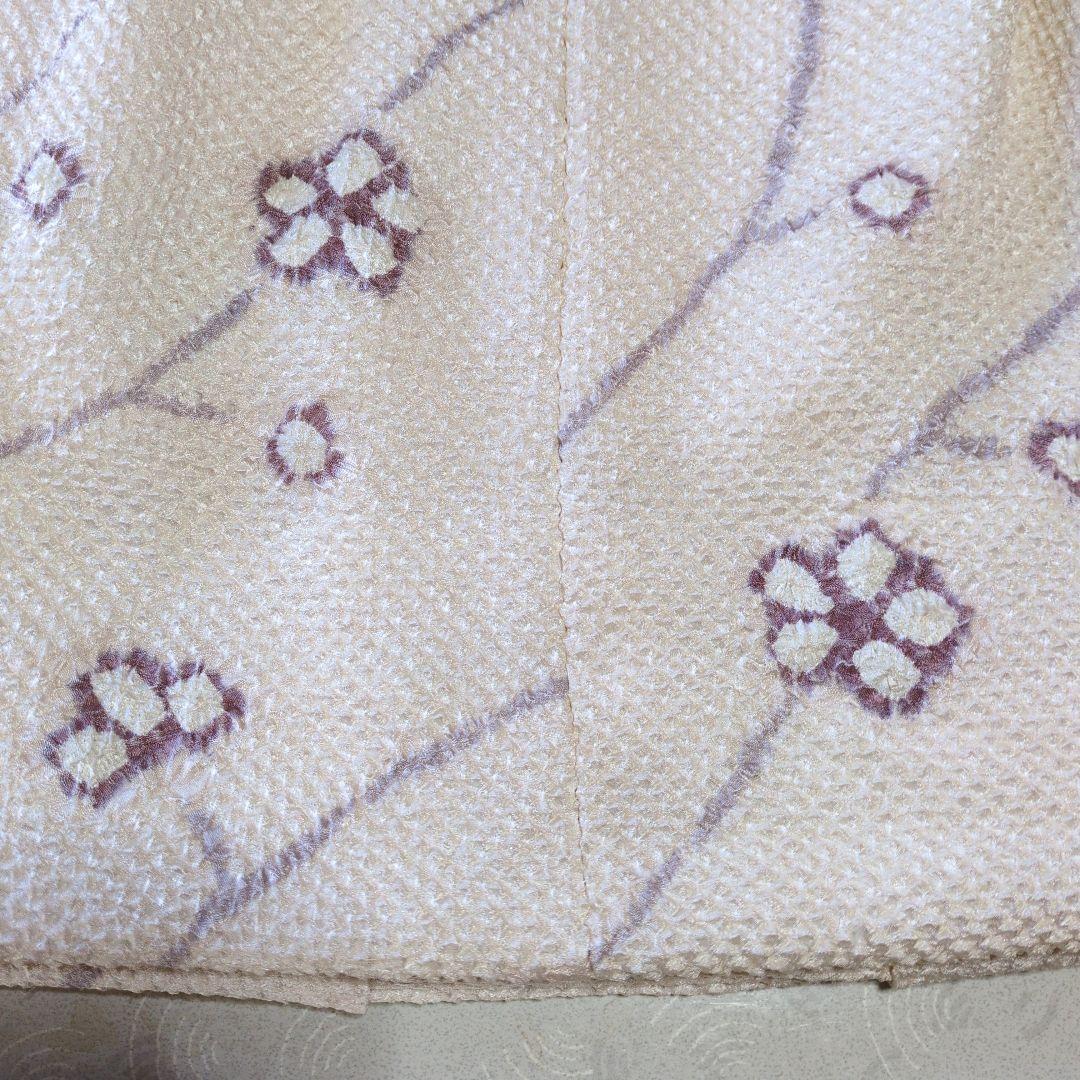 七五三３歳正絹総絞り手縫いの被布（中綿無し）アイボリー色