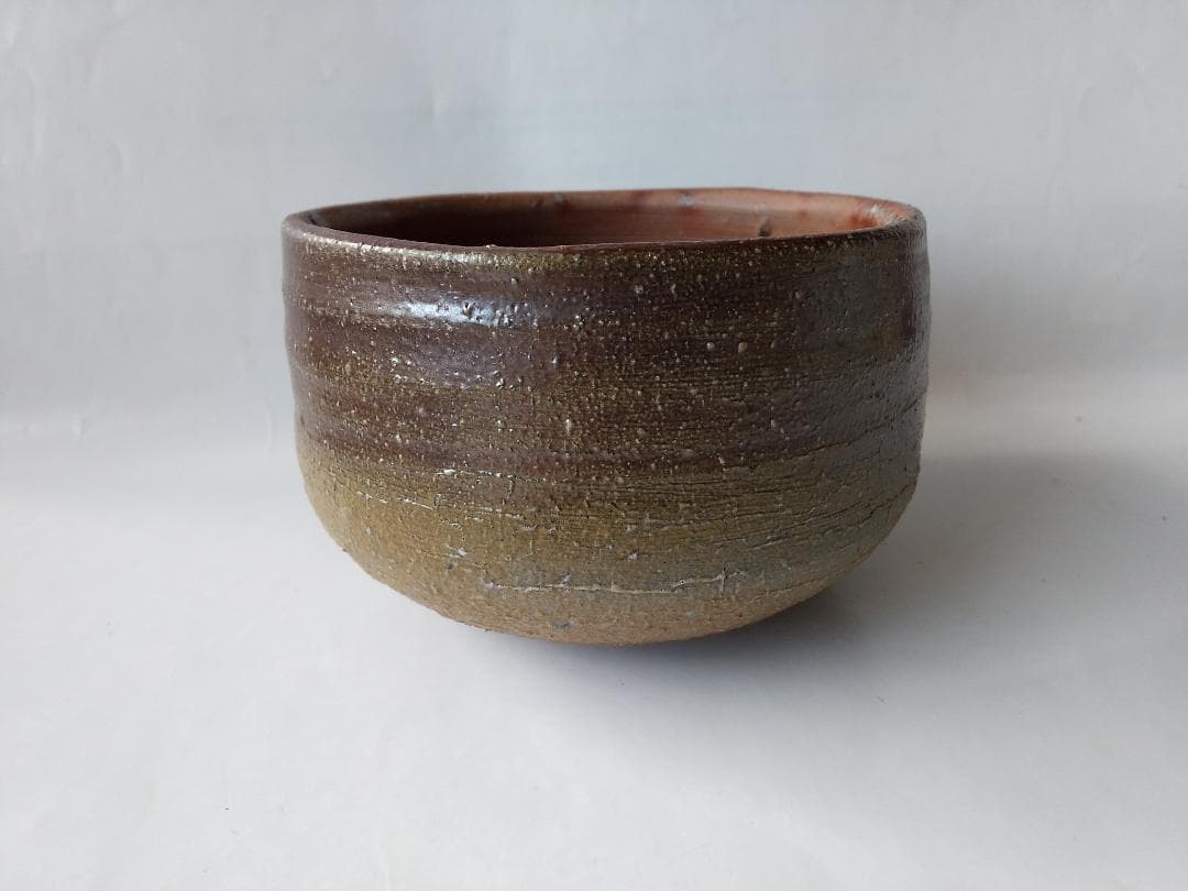 備前名工 榊原貢 作 備前焼 作 備前 茶碗 共箱 共布 栞 茶器 抹茶碗 新品