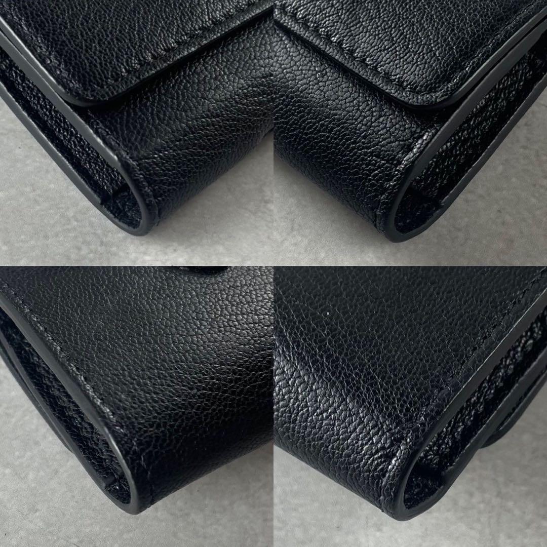 未使用に近い◎メゾンマルジェラ AirPodsケース ストラップ付 レザー 黒