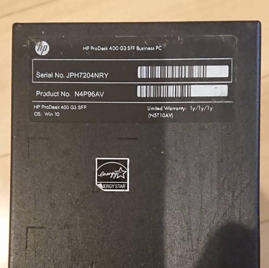 Windowsデスクトップ HP ProDesk 400 G3 SFF Business PC