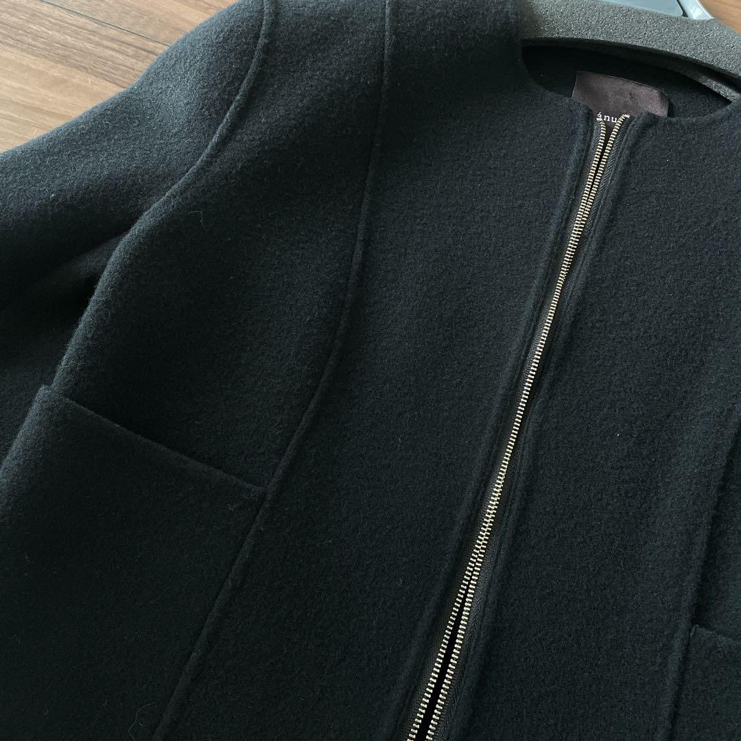 anuans アニュアンス ウールダブルクロスリバーショートジャケット