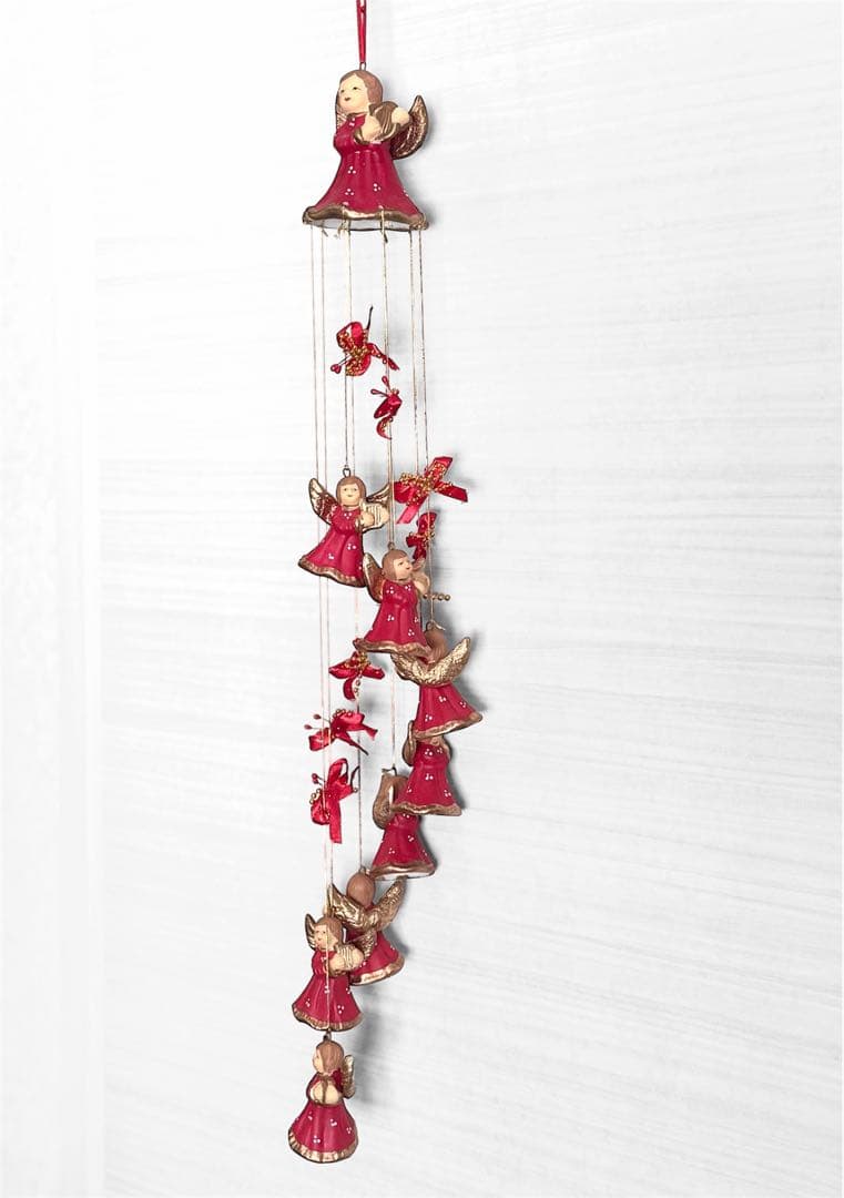 陶器製　天使たちのモビール　 吊り下げ　インテリア　欧州購入品