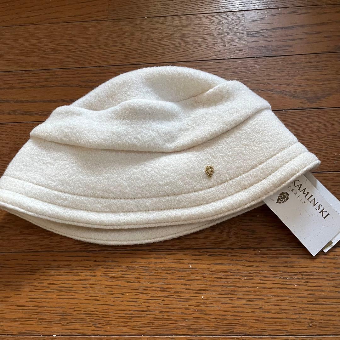 【タグ付正規アウトレット】HELEN KAMINSKI バケットハット　ホワイト