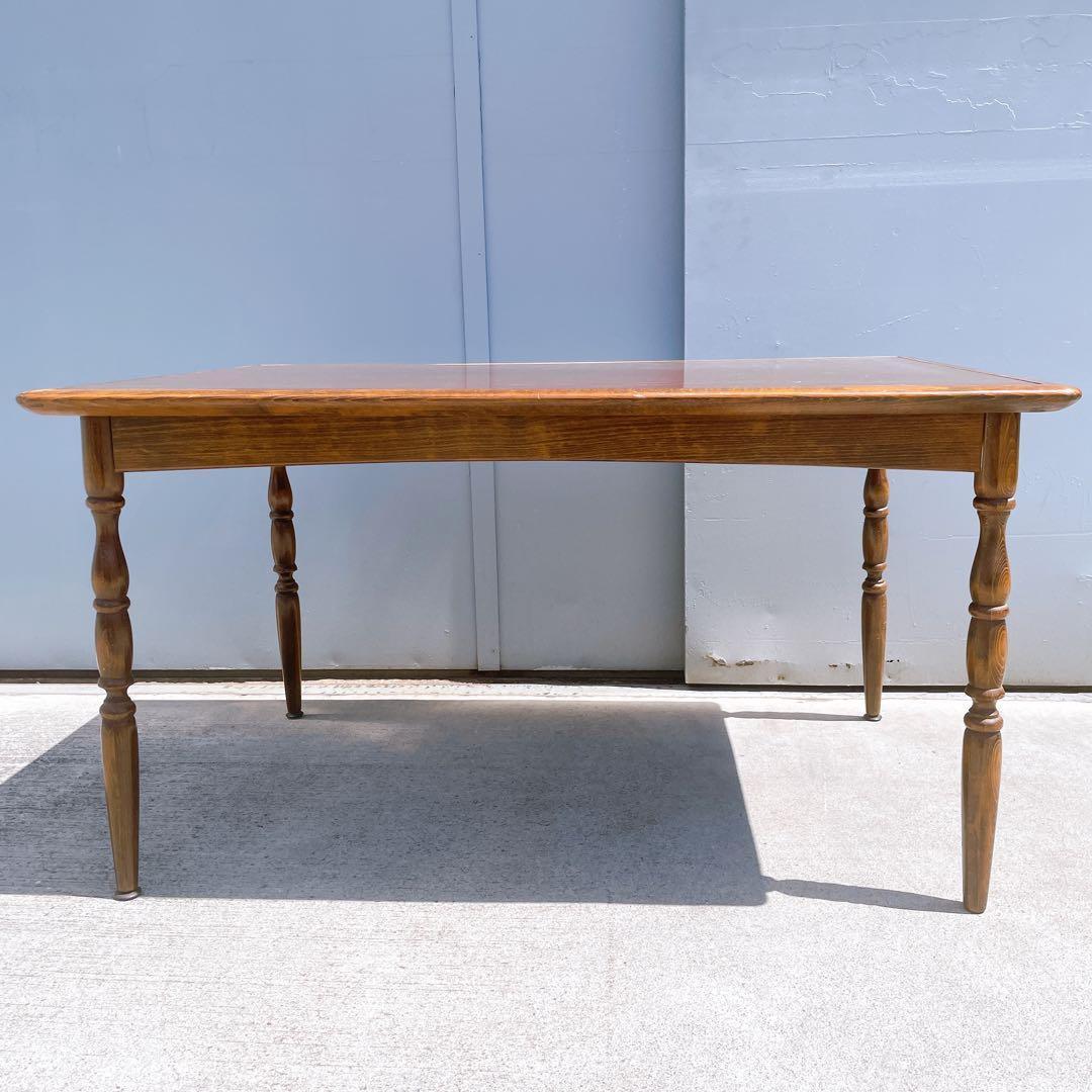 【送料込】飛騨産業 キツツキ アンティーク ダイニングテーブル 昭和レトロ