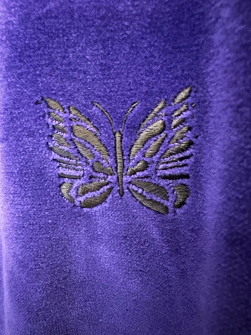 Needles セットアップ ベロア Lサイズ パープル 使用少 ニードルス