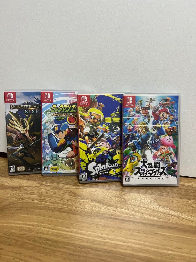 フ*リ様 Switch 本体＋スマブラ・スプラ・モンハンライズ等セット｜美品・フ