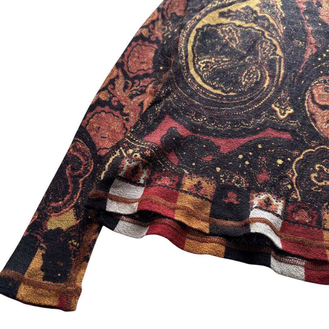 Jean Paul Gaultier ペイズリー柄 タートルネック ニット