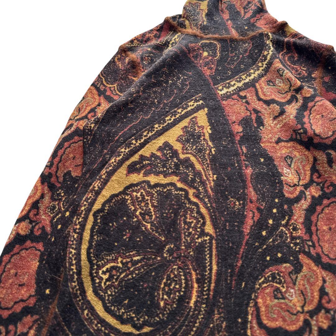 Jean Paul Gaultier ペイズリー柄 タートルネック ニット