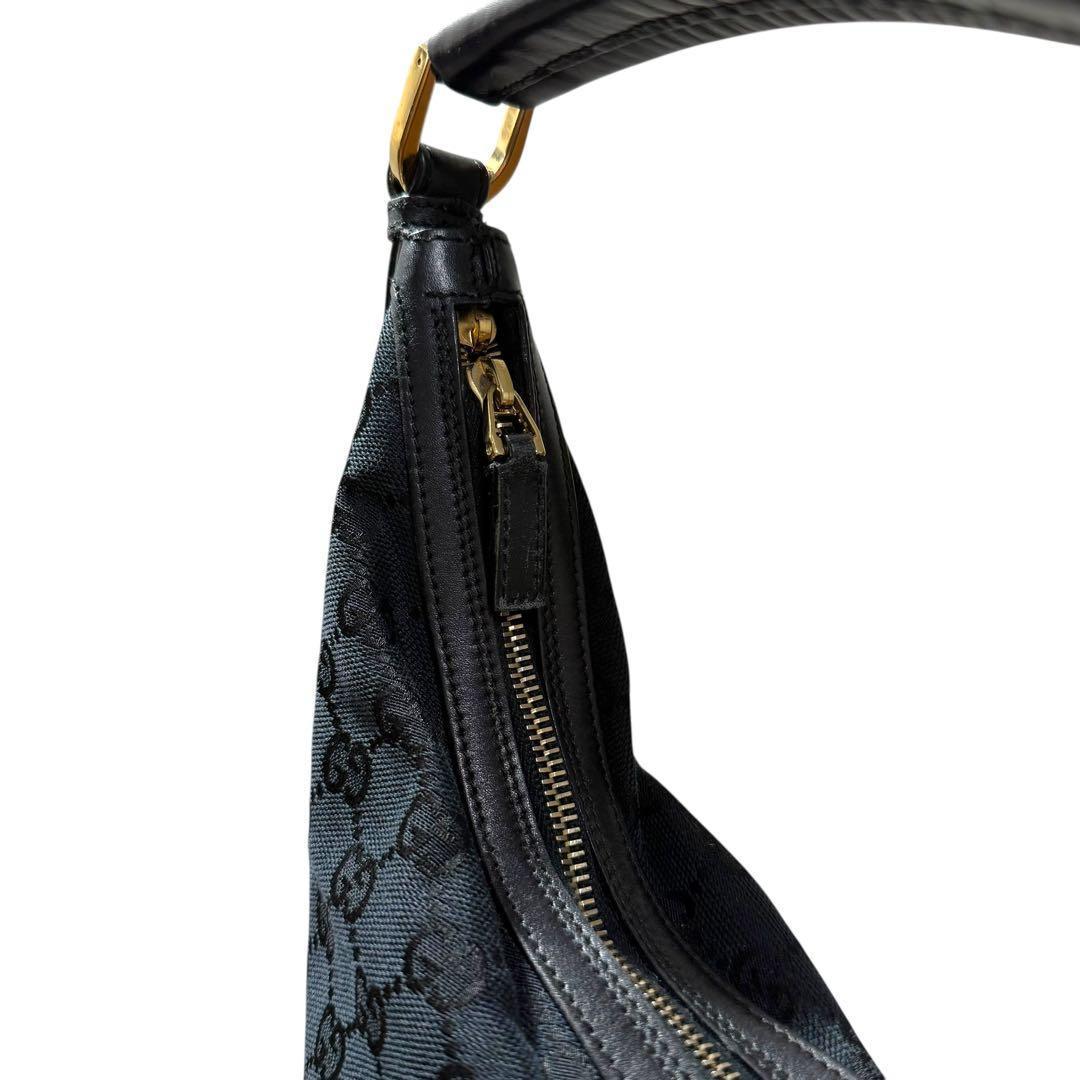 グッチ GGキャンバス ワンショルダー 2way ハンドバッグ レザーハンドル