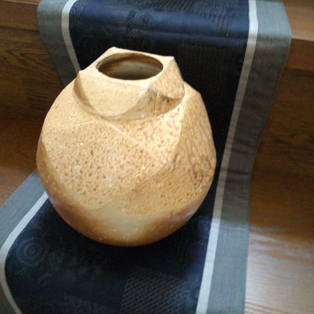 オシャレ　壺　花器　備前焼　10
