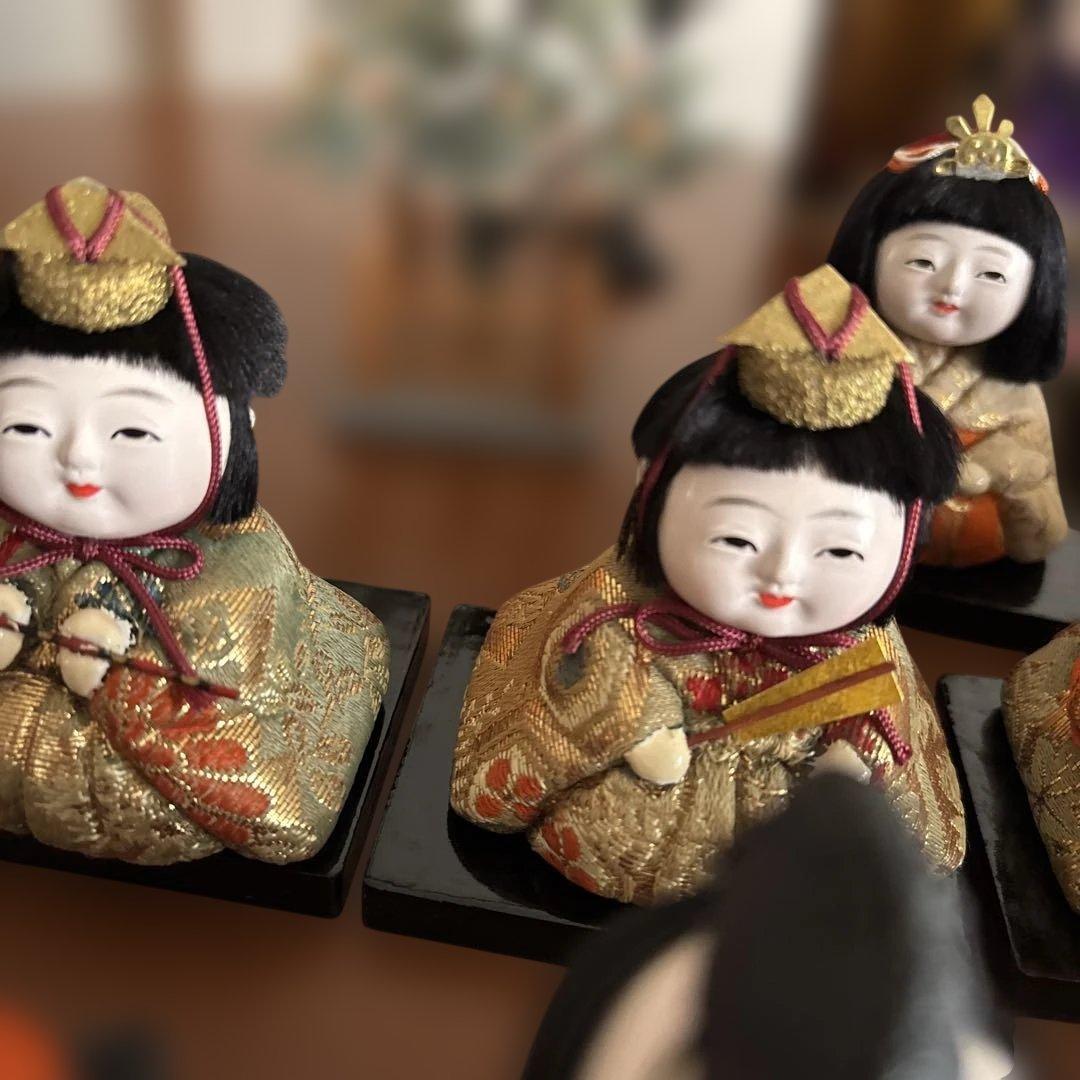 昭和レトロ 木目込雛人形 1960年代 保管用箱あり