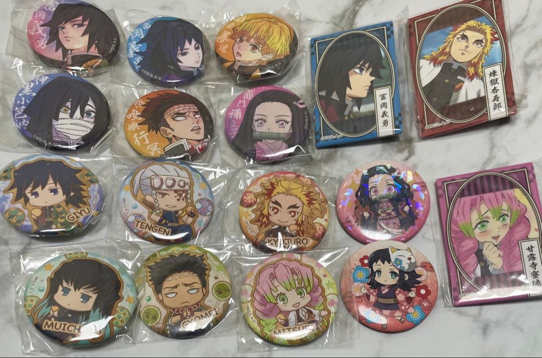 鬼滅の刃 グッズ 缶バッジ メタカ ウエハースシール カード まとめ売り
