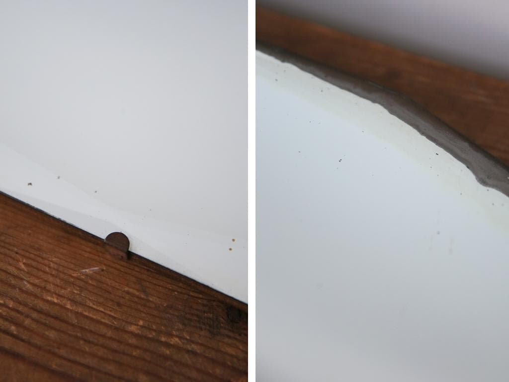 英国アンティーク壁掛けカッティングミラー/ベベルドミラー/鏡(92-179)