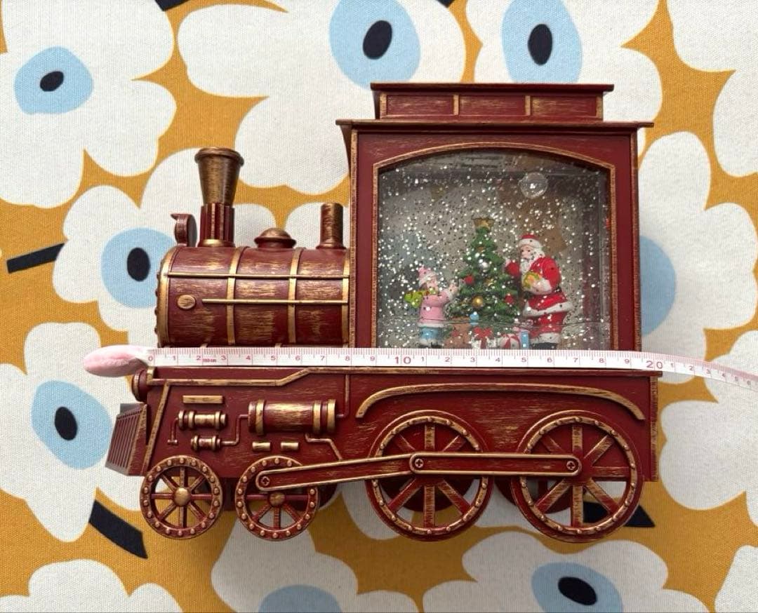SALE✩.*˚クリスマス 機関車 LEDランタンメロディー付き スノードーム