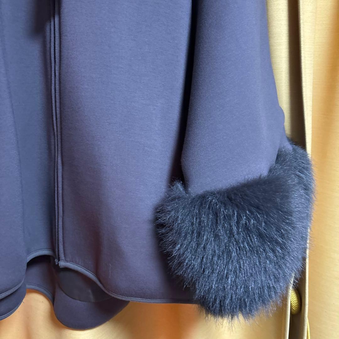 新品タグ有りヤマダヤFENNEL ファーポンチョコート定価42000円