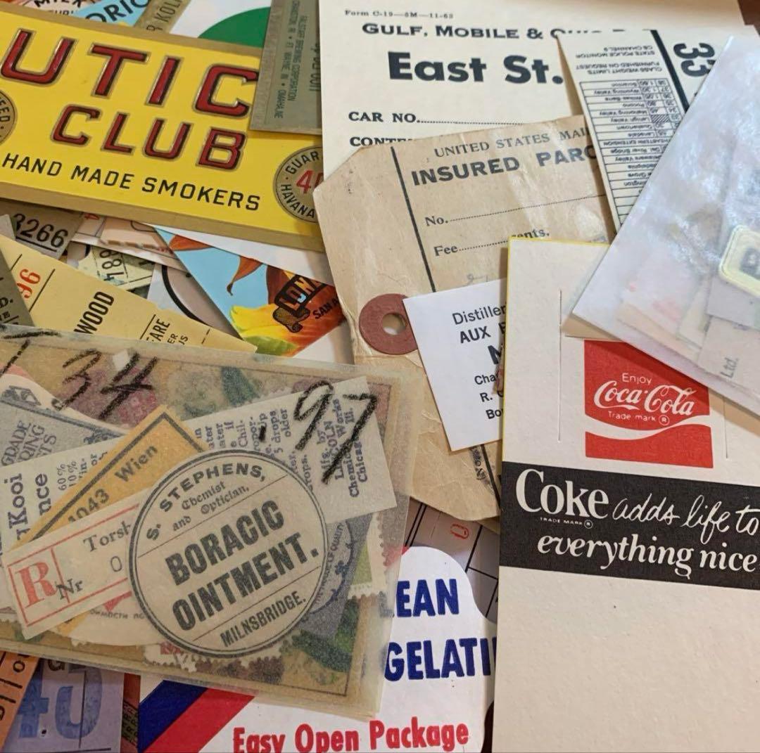 SALE！！★ 紙モノ詰め込みBOX ★ 60サイズ　海外 紙もの ヴィンテージ