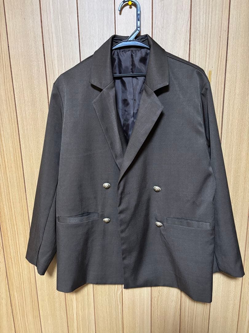 Lumierリュミエ　ブラウン テーラードジャケット ダブルボタン