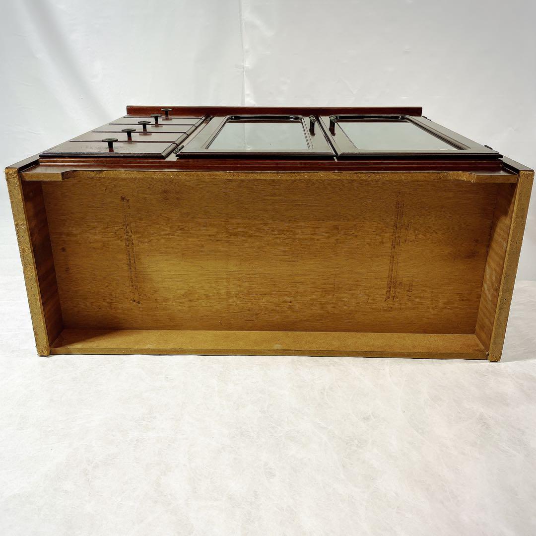 YAIRI キャビネット サイドボード 木製 ガラス扉 収納家具 レトロ