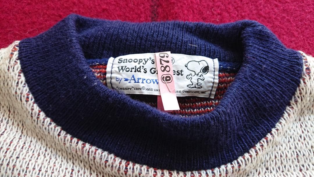 ビンテージ スヌーピー ニット ピーナッツ 70's 70s Arrow