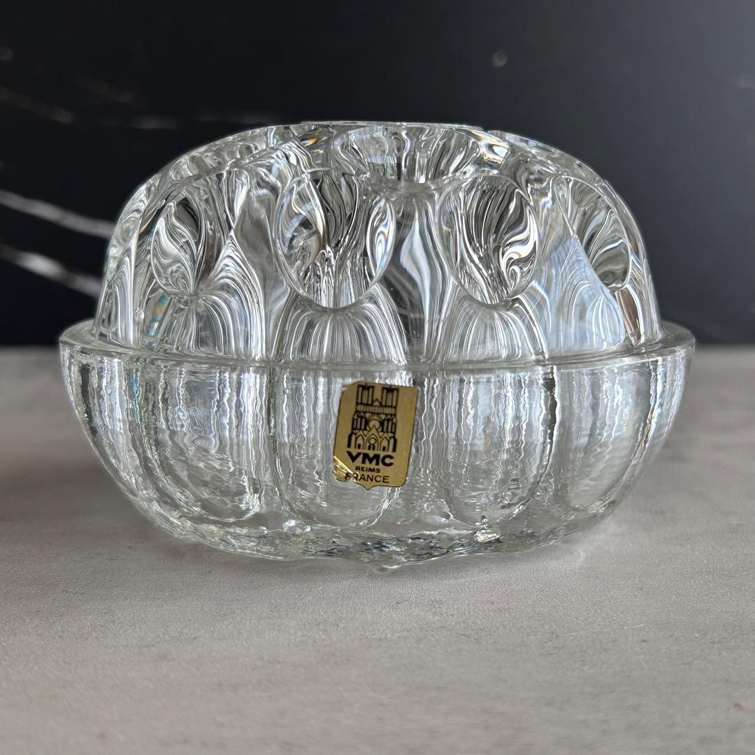 クリストフル＆VMC REIMS  花器　花瓶　フラワーベース　シルバー、ガラス