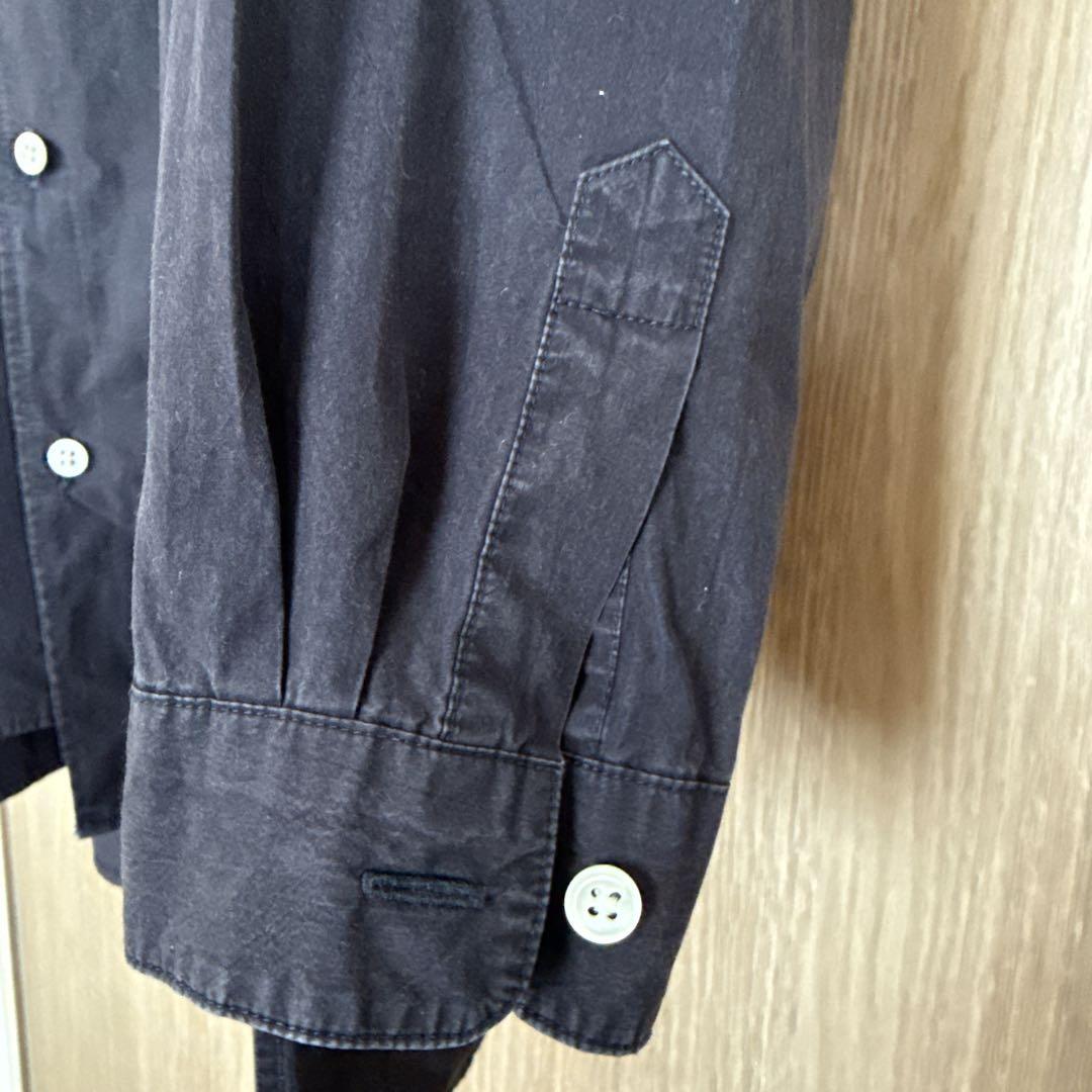 HUIS ハウス　タイプライタークロスビックシャツ　ネイビー　フリー　遠州織物