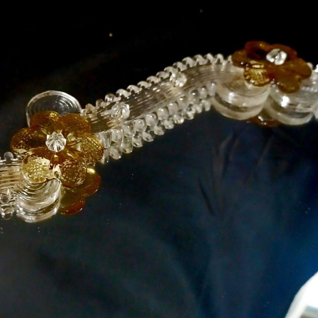 MURANO GLASS 47㎝ ムラノ ウォールミラー 壁面鏡 ヴェネチアン