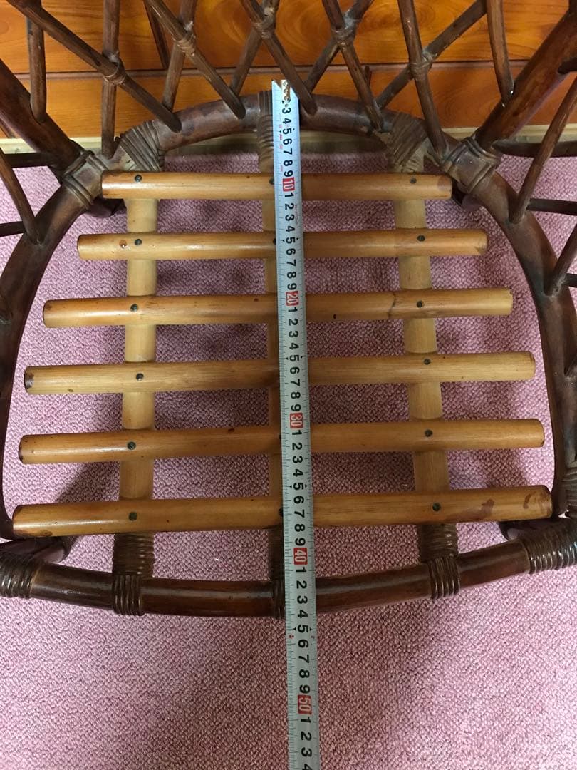 ラタン 籐家具 チェア 1脚 ヴィンテージ 古家具 ビンテージ