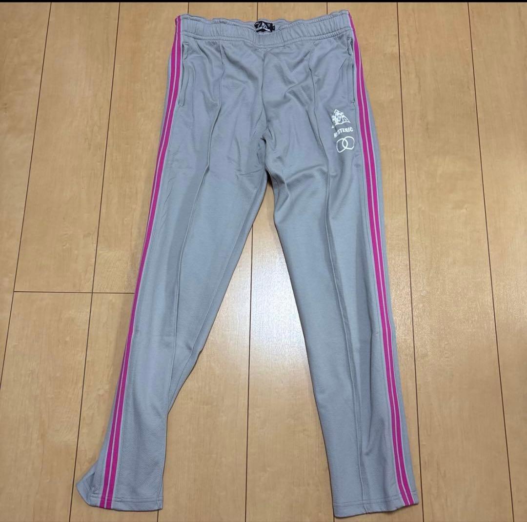 【新品】HYSTERIC GLAMOURメンズ　ジャージ上下　グレー×ピンク　M