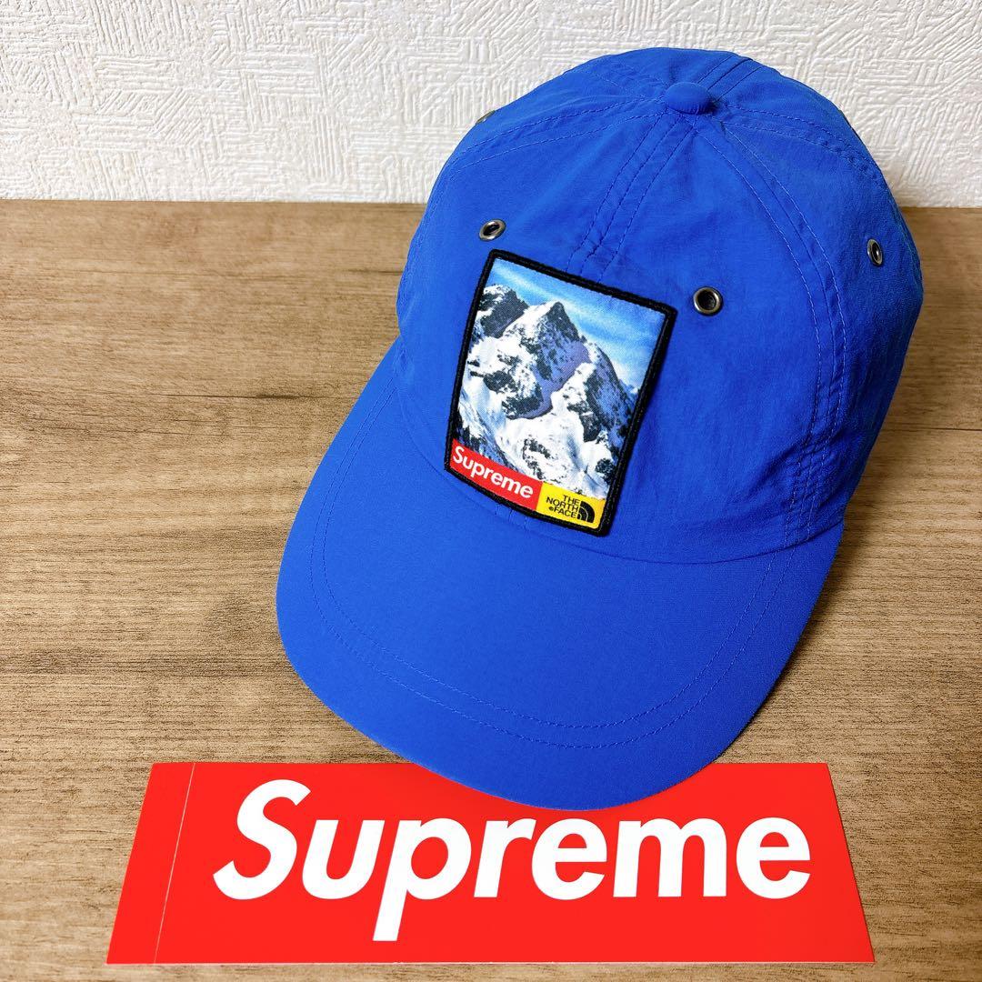 正規品　Supreme THE NORTH FACE コラボ　キャップ　ブルー