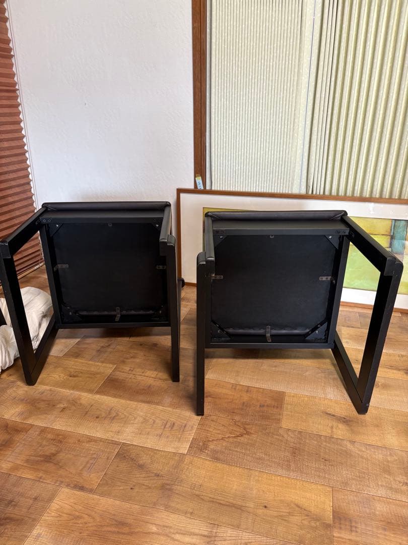 No3 木曽　本山漆器　ダイニングチェア2脚　業務用　低めの　和室にも