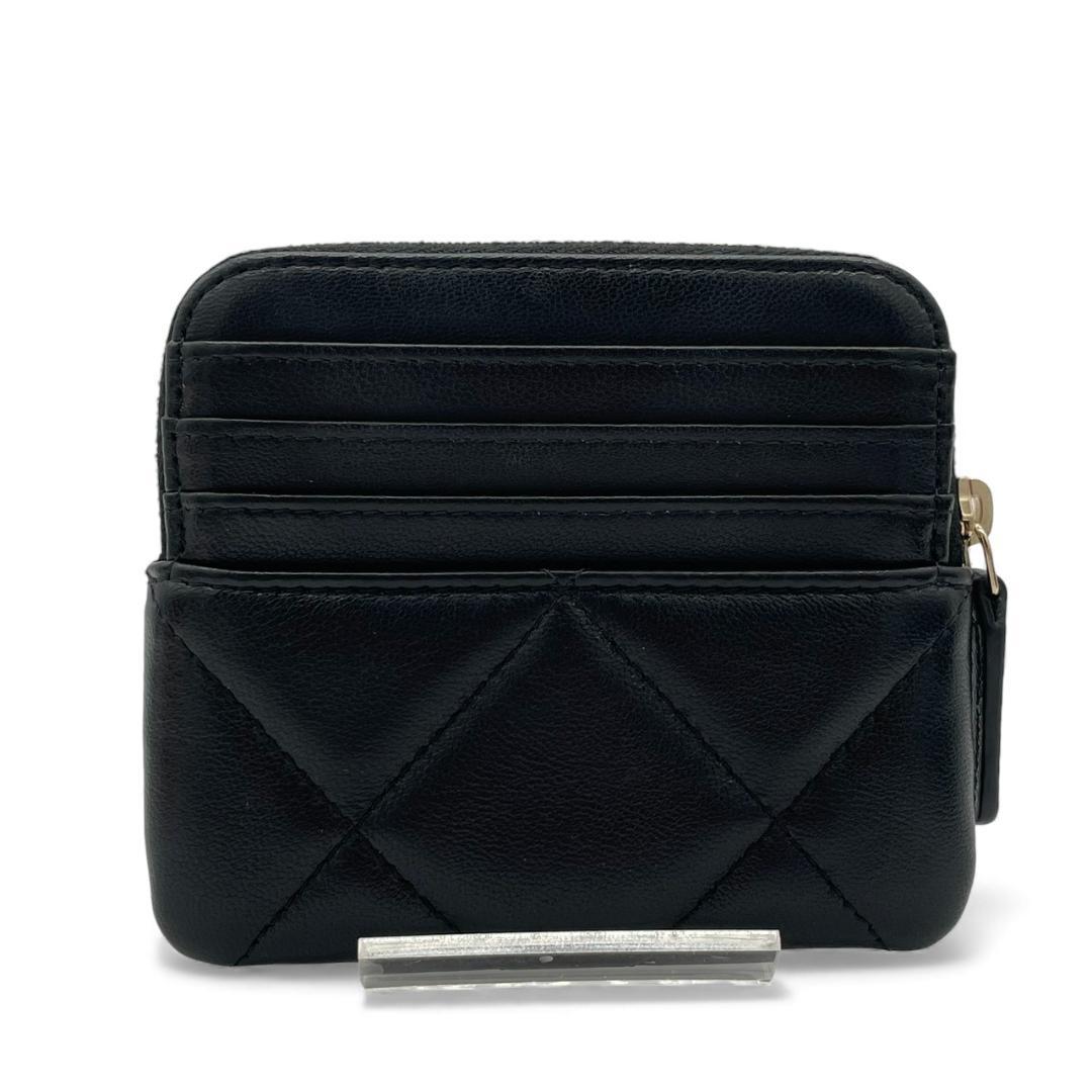 【未使用】シャネル シャネル19 マトラッセ カードケース ブラック