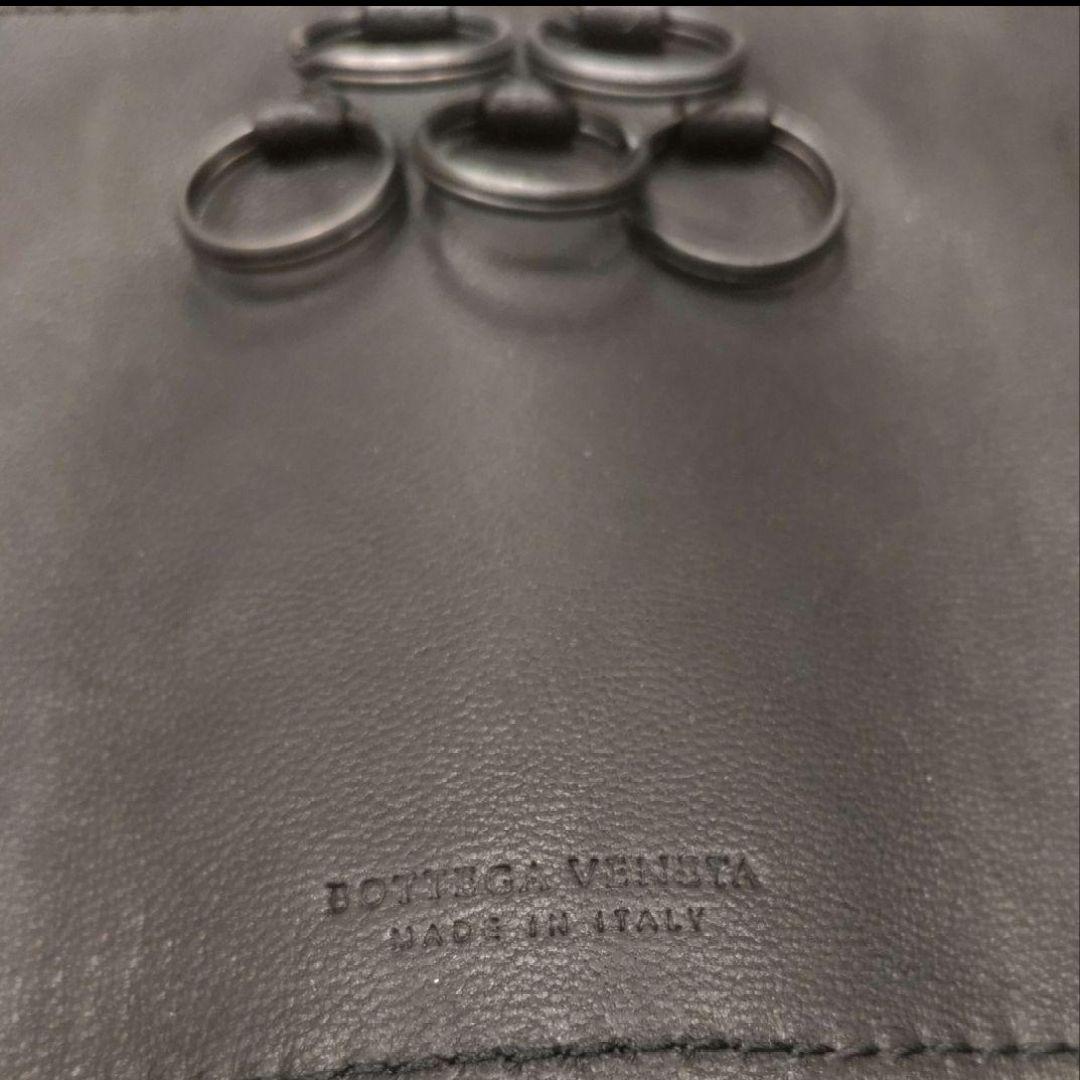 未使用【Bottega Veneta】5連 キーケース 本革 ブラック ボッテガ