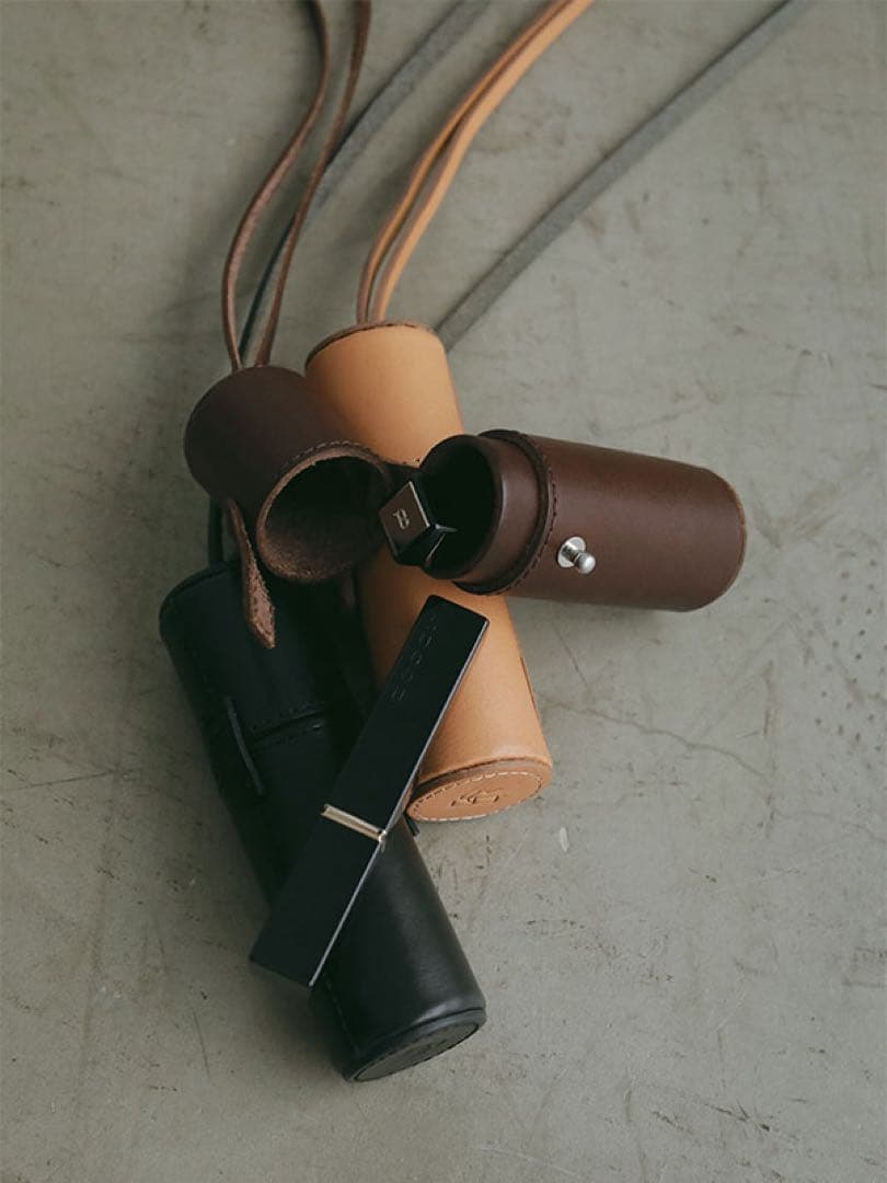 【新品未使用】ETRE TOKYO タンドレザーリップケース ブラック