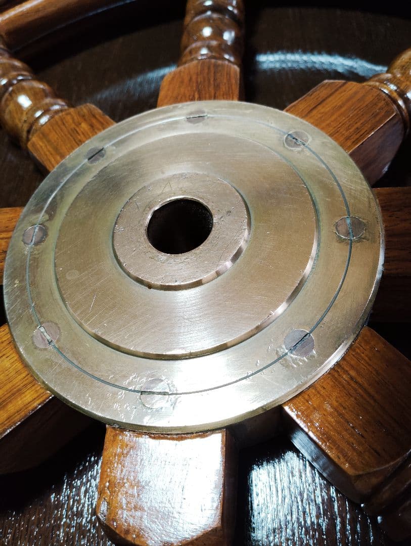 木製　船の舵　舵　舵輪　骨董品　置物　インテリア　コレクション