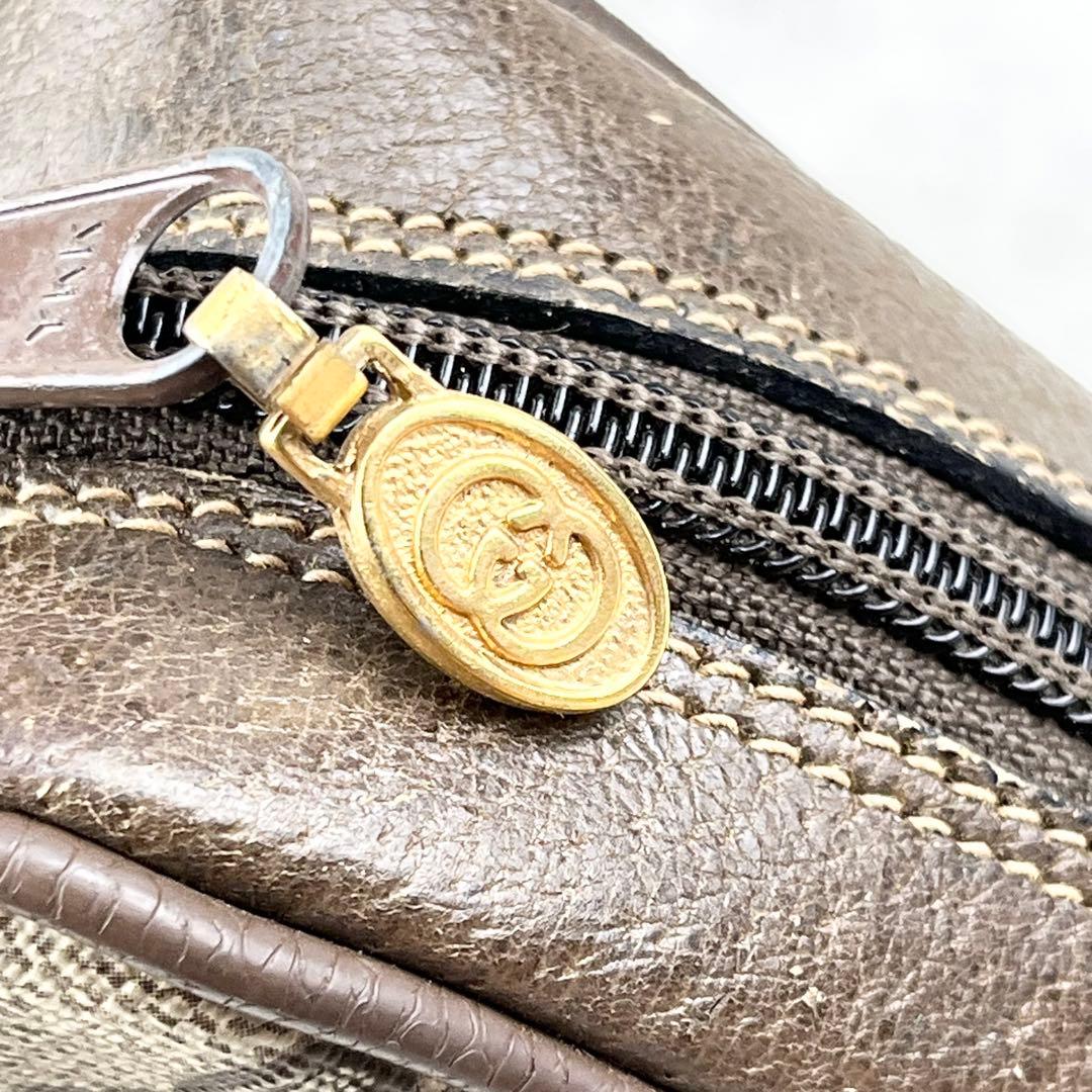 【美品】オールドグッチ シェリーライン GGスプリーム クラッチバッグ