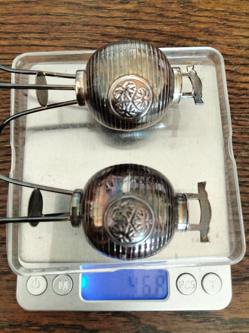 最終価格、和骨董、ペアーセット、日本製ア-ト、希少品シルバー、刻印有り