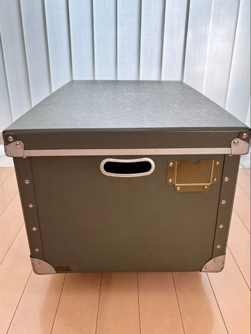 希少! 廃番グレー（超特大）無印良品 硬質パルプボックス 店舗用備品/ネーム付き