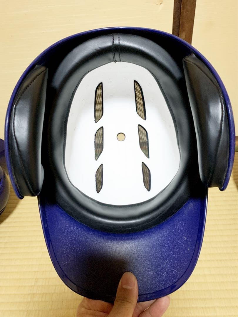 ZETT BHL370 野球用ヘルメット　ブルー 3個セット