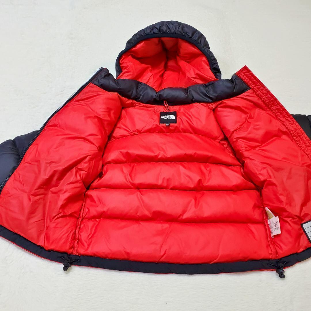 ⭐美品　ノースフェイス　アコンカグアフーディー ダウンジャケット　110　赤防寒
