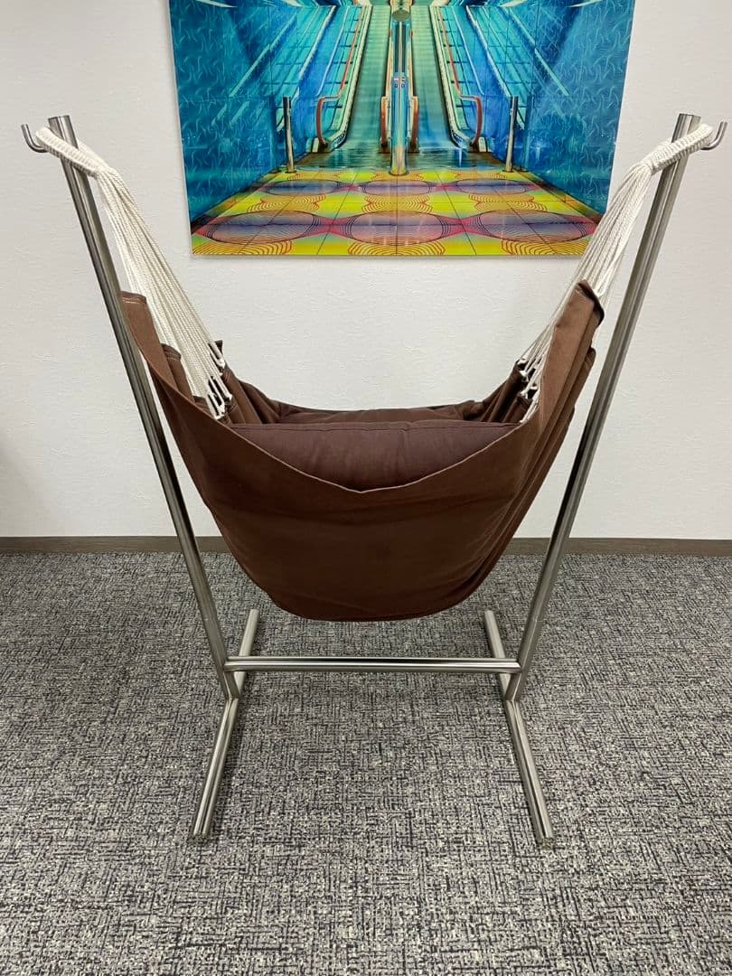 KOMFORTA コンフォルタ 自立式ハンモックファブリック ブラウン