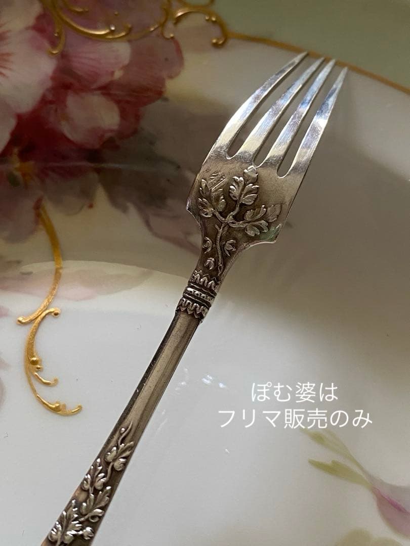 【フランス／純銀】① Denfertフォーク３本② Lapeyreナイフ２本