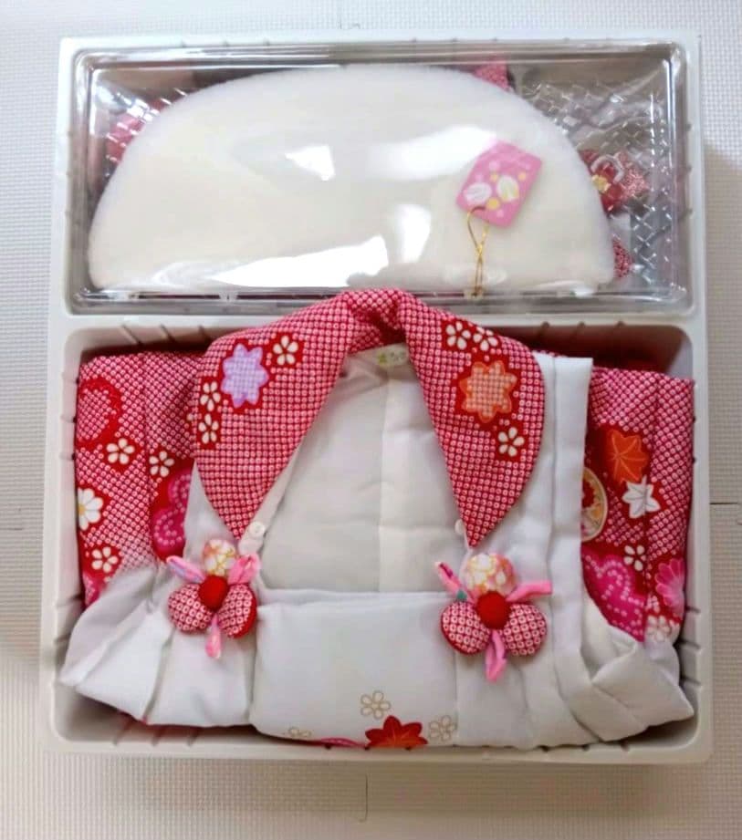 美品　花うさぎ　３歳　七五三 　女の子　ピンク 　花柄 被布　着物セット