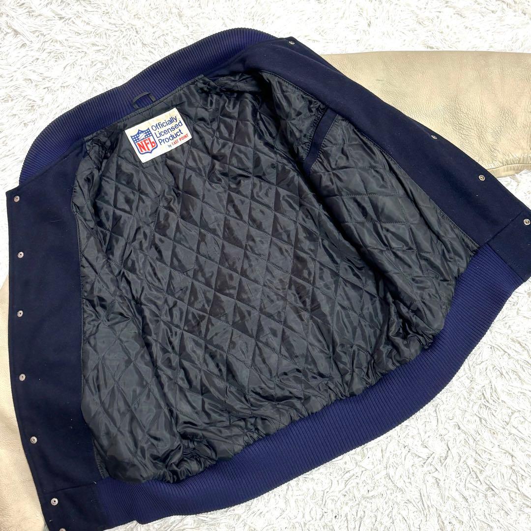 ✨希少✨NFL ダラスカウボーイズ 　　L　紺 スタジャン スーパーボウル記念