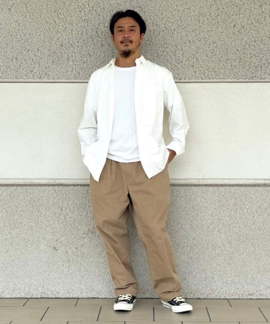 未使用BEAMS PLUS 2 Pleats Trousers Twill