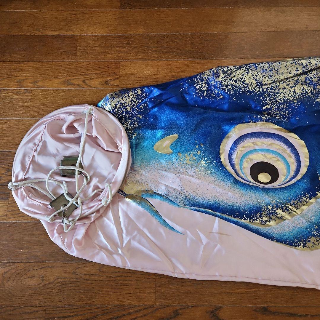 中古　鯉のぼり　5体と吹流し セット　友禅染　約5メートル