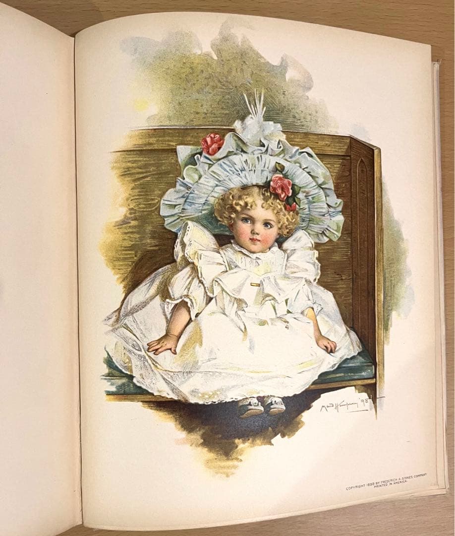 No282アンティーク 古書 洋書 赤ちゃん日記 成長記録 育児日記